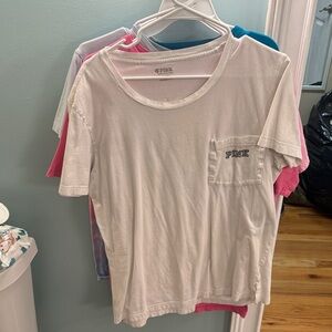 PINK Victoria's Secret Cream Pocket Tee